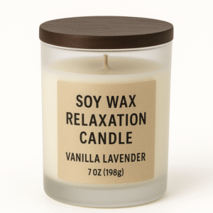Soy Wax Relaxation Candle – Vanilla Lavender